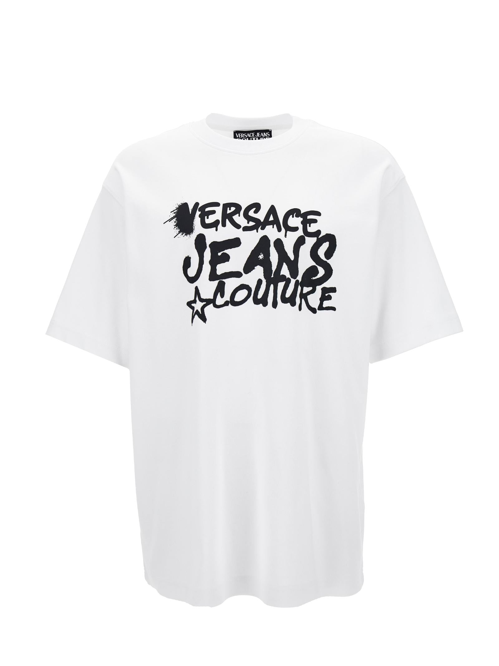 VERSACE JEANS COUTURE T-shirts and Polos White Polyurethane
