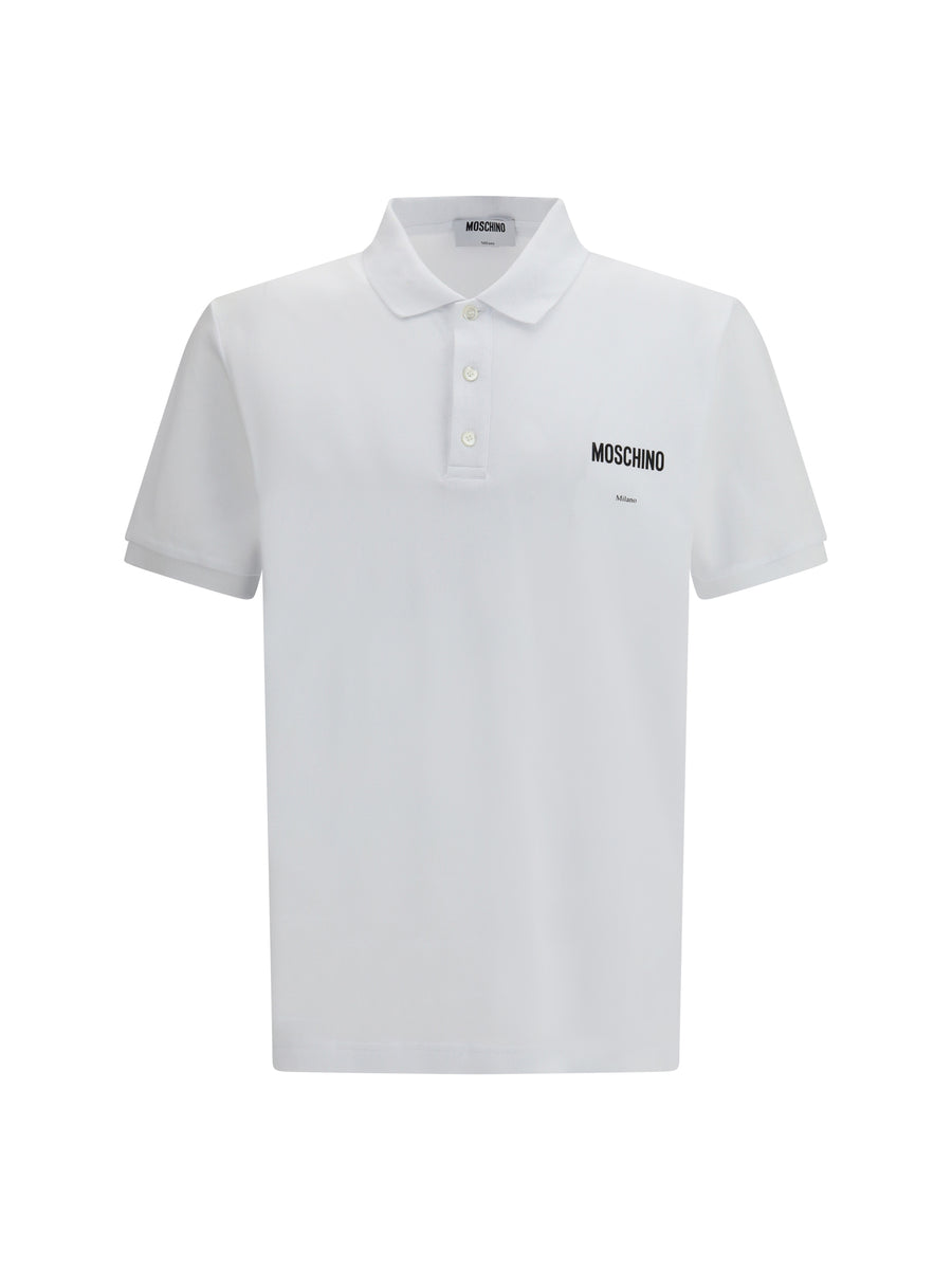 Moschino 100% Cotton polo shirt in white