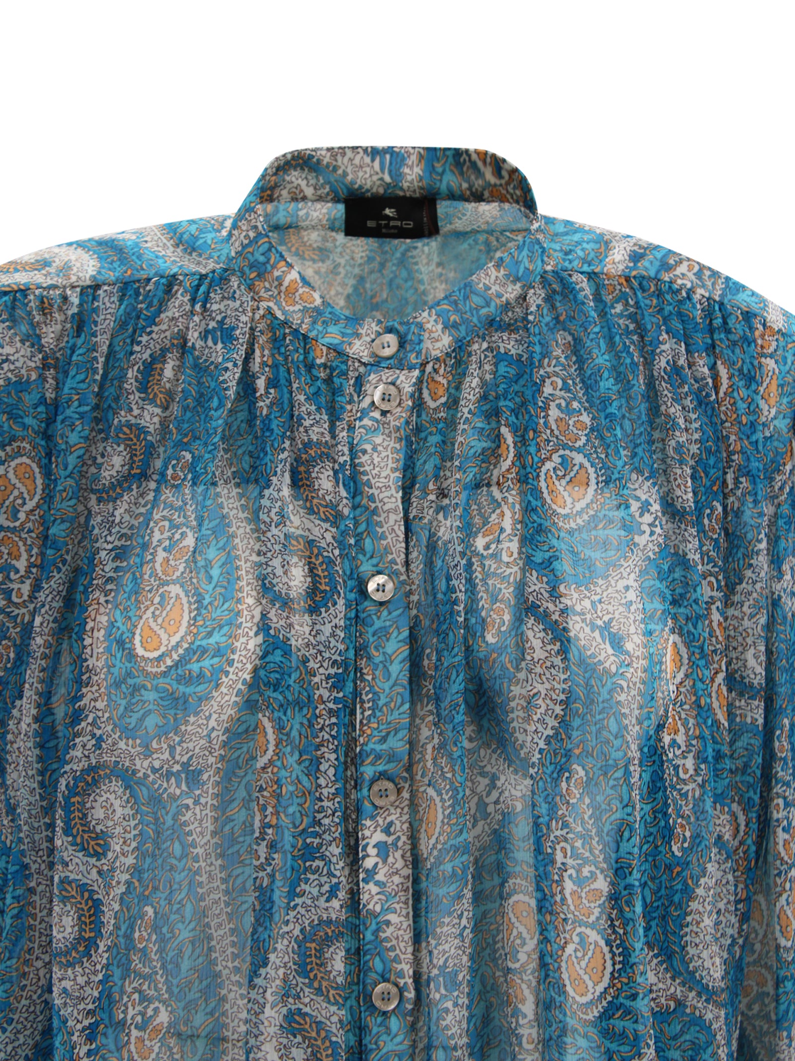 Etro Shirts Teal Blue