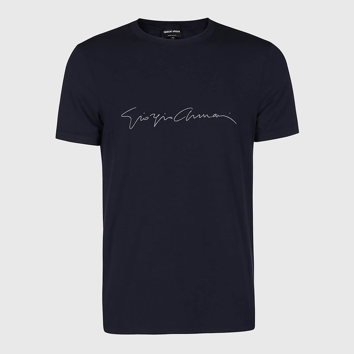 Giorgio Armani T-Shirts And Polos Blue