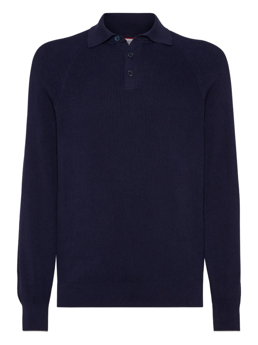 Brunello Cucinelli Cotton 100% polo in navy