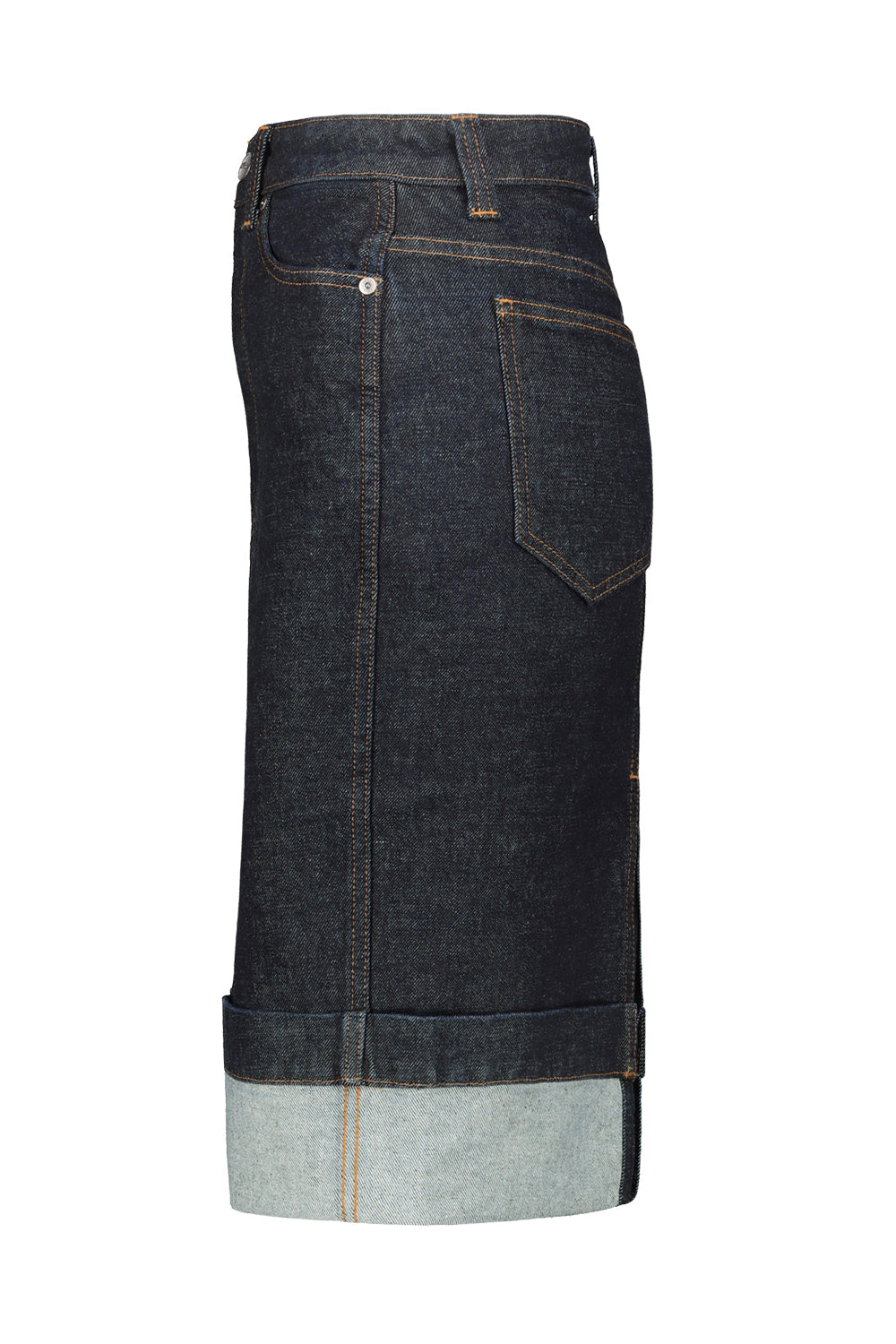 Kendra Skirt In Benson Blue Cotton Gonna