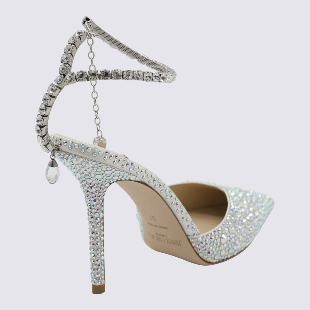 Jimmy Choo With Heel Ivory/crystal _cover Le Sole El