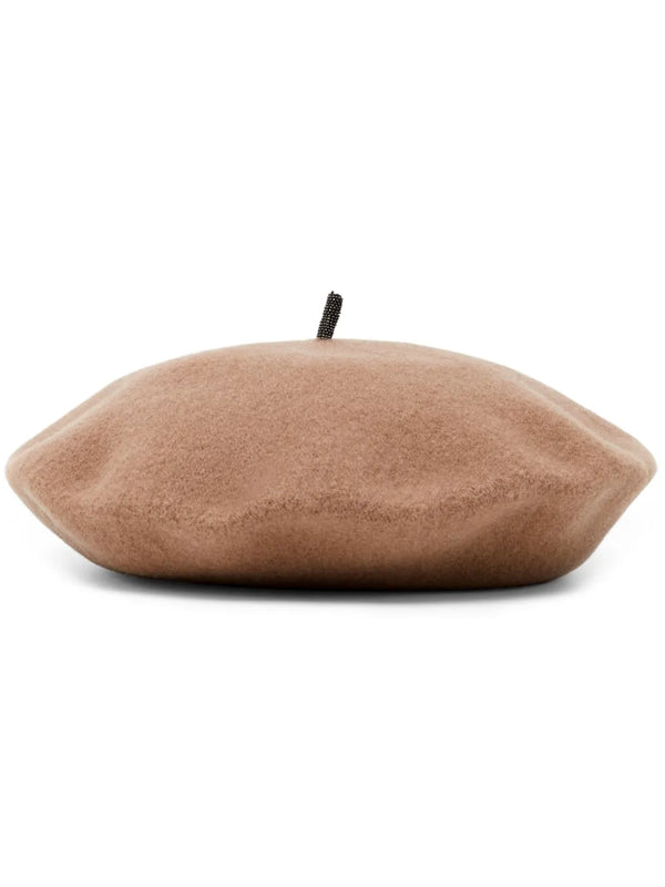 Brunello Cucinelli Wool 100% beret in beige