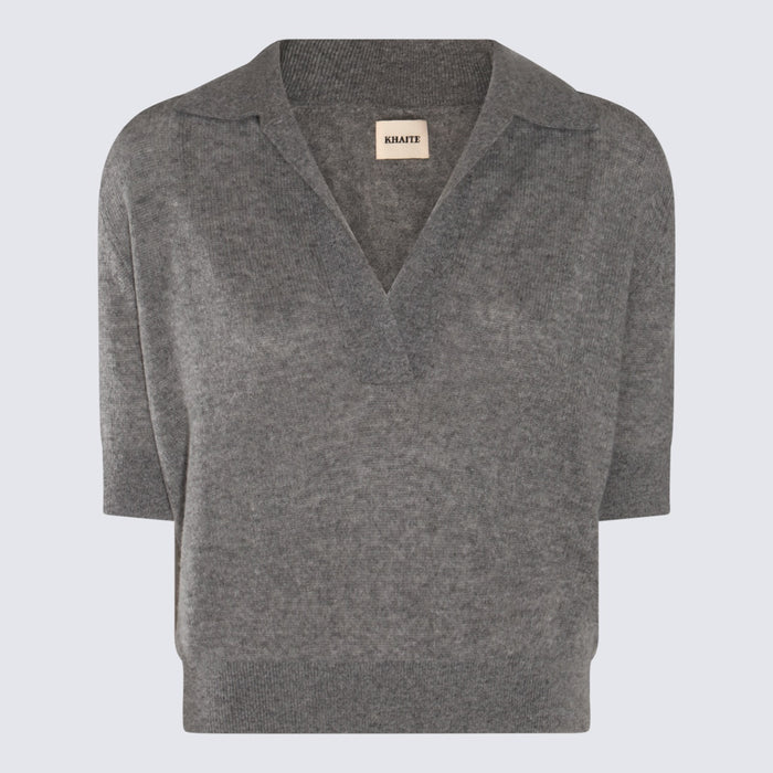 KHAITE T-shirts and Polos Warm Grey _ch Ea
