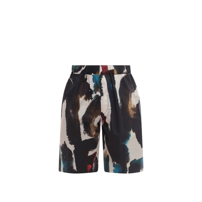 Alexander McQueen Shorts MultiColour Cotone Organico