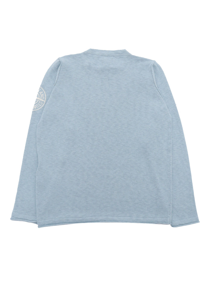SWEATER Light Blue Cotton Polyamide Crewneck