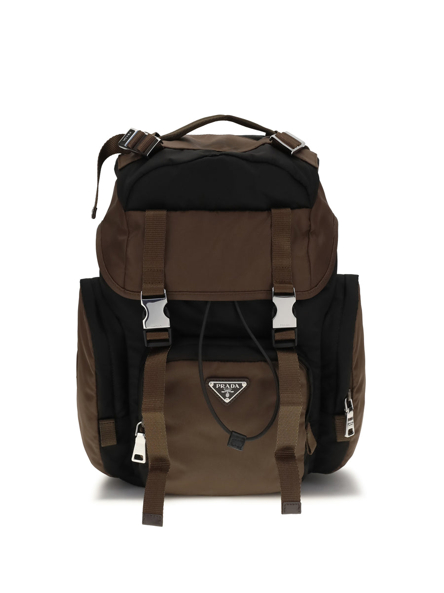 Prada 100% Recycled Polyamide backpack in brown
