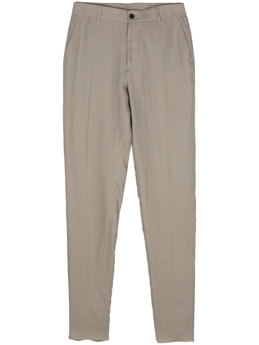 Peserico Outer: Linen/Flax 100% trousers in sage