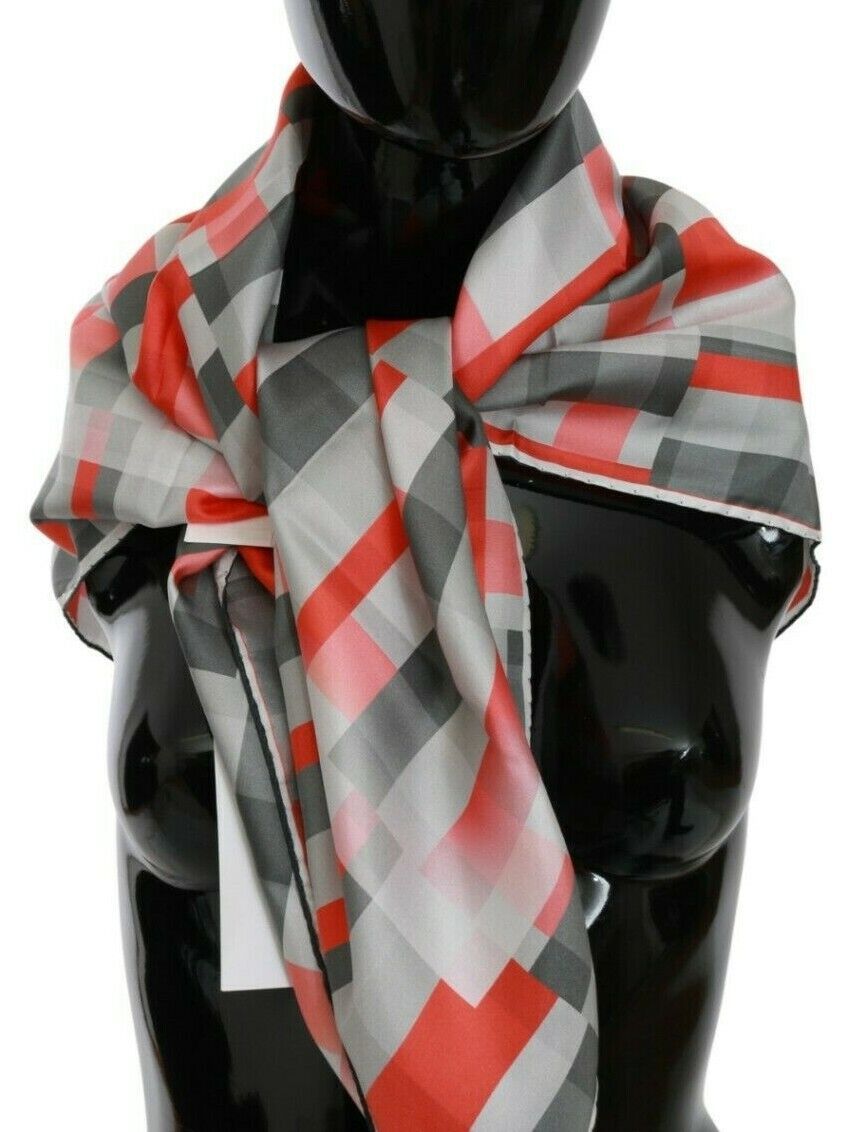 Costume National 100% Silk shawl in red