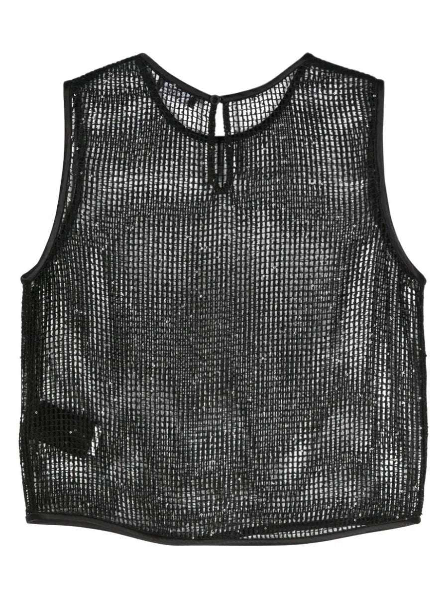 Peserico Silk 97% tank top in black