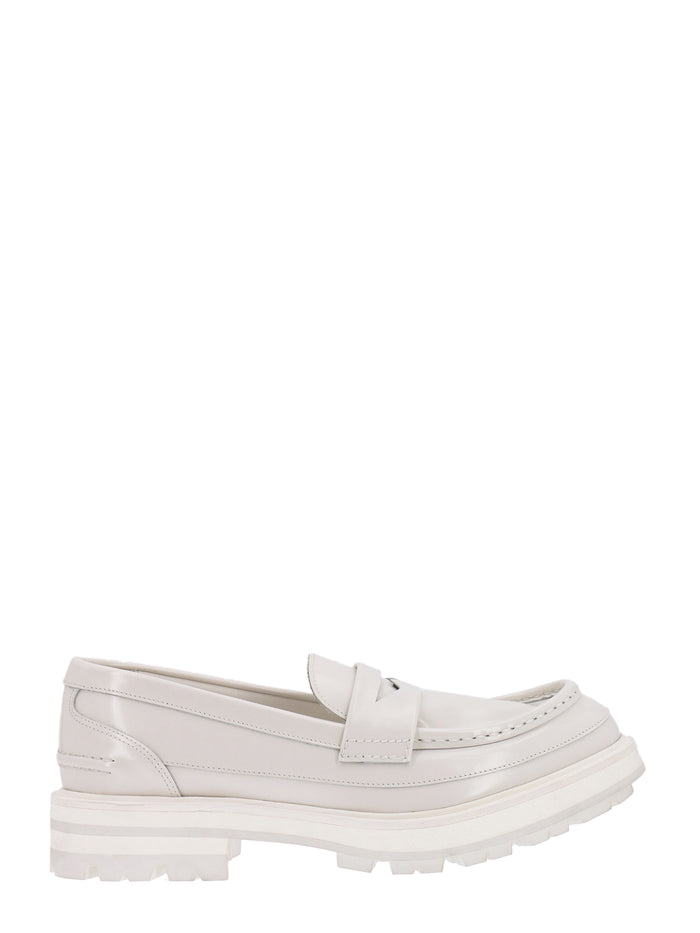 Alexander Mcqueen Flat Shoes White Pelle