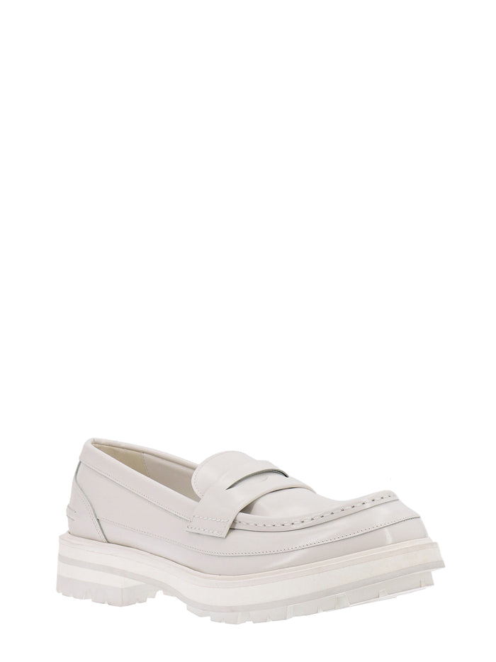 Alexander Mcqueen Flat Shoes White Pelle