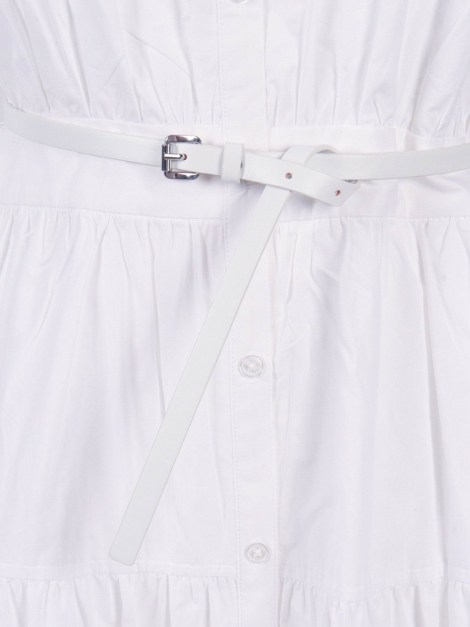 Poplin Midi Shirt Drs White Organic Cotton Mini Dress