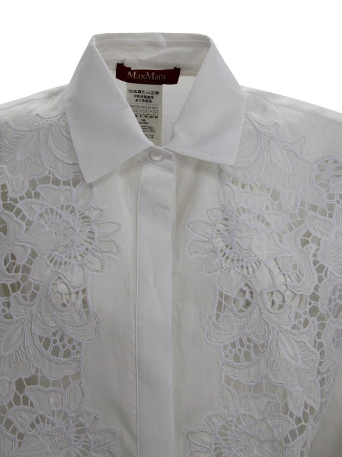 Max Mara Studio Shirts White Ramie