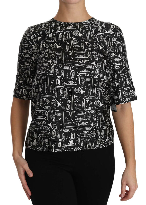 Dolce & Gabbana 100% Silk blouse in black