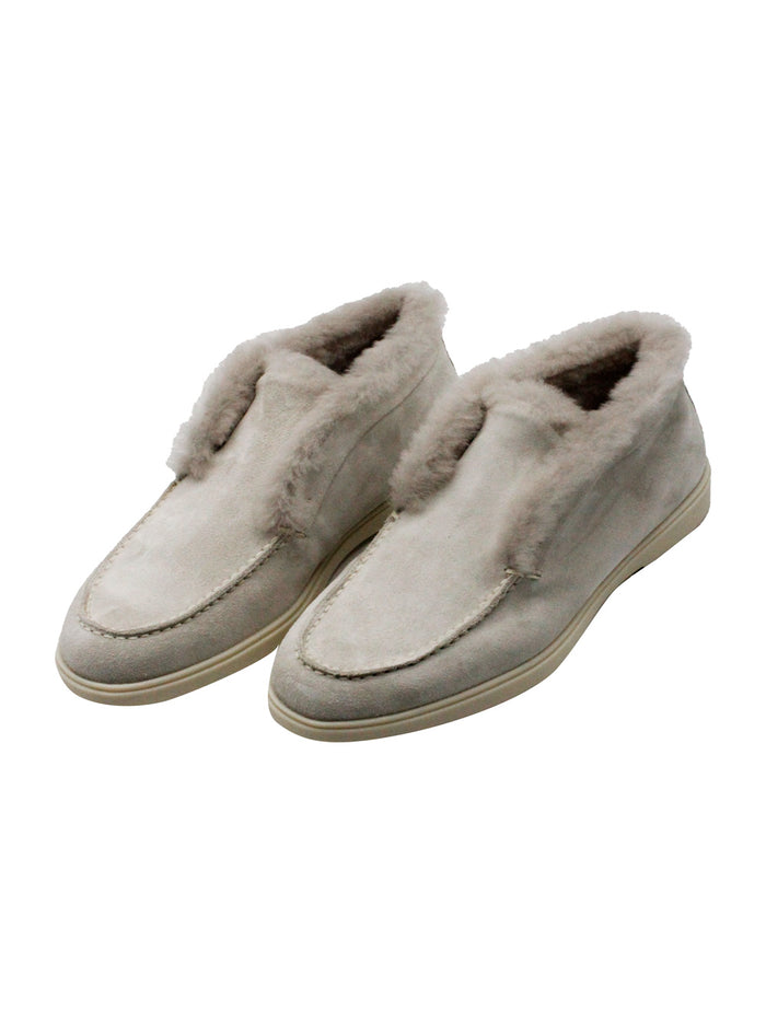 Santoni Flat Shoes Beige 100le