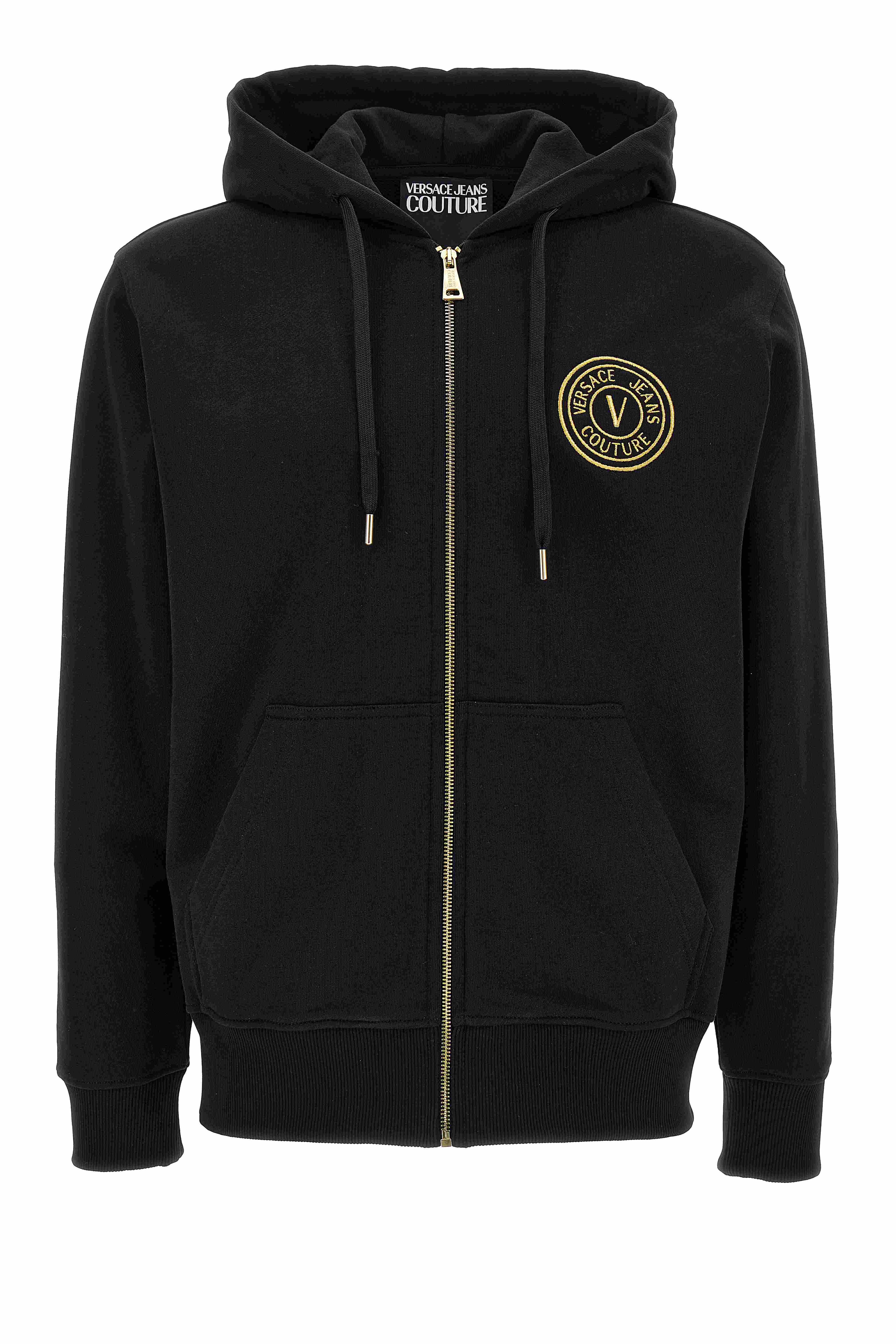 VERSACE JEANS COUTURE Sweaters Black Cotton