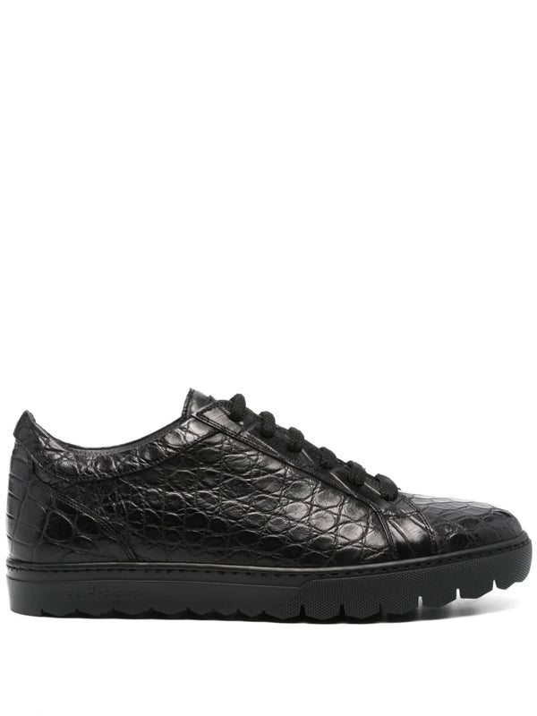 Kiton Calf Leather (outer and lining) sneaker in black