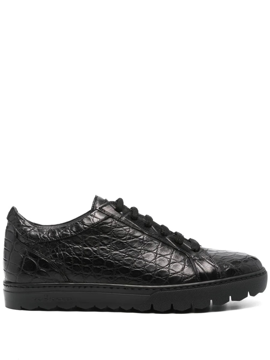 Kiton Calf Leather (outer and lining) sneaker in black