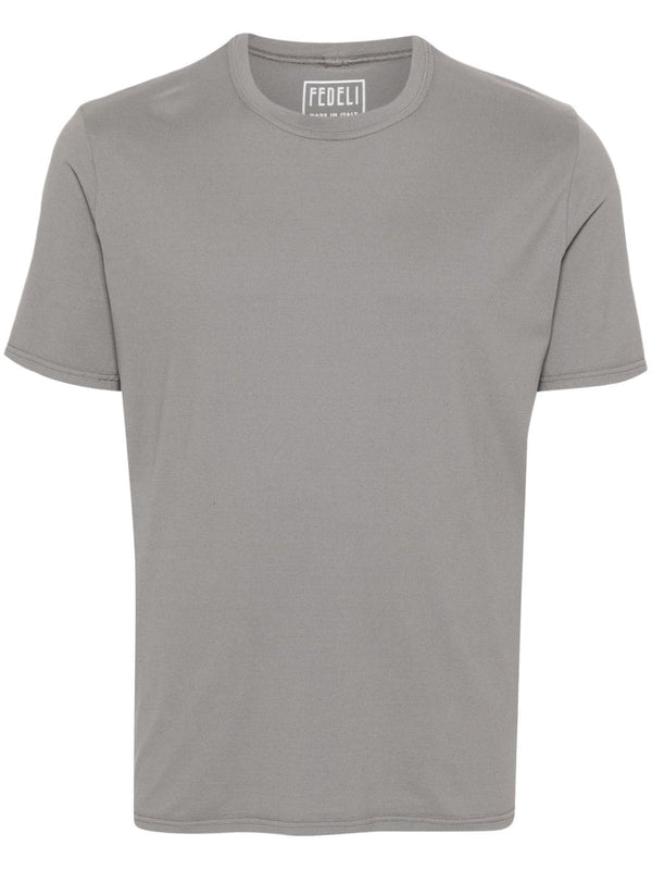 Fedeli Cotton 98% t-shirt in grey