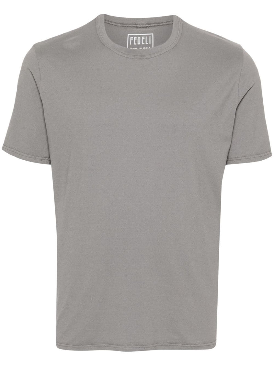 Fedeli Cotton 98% t-shirt in grey
