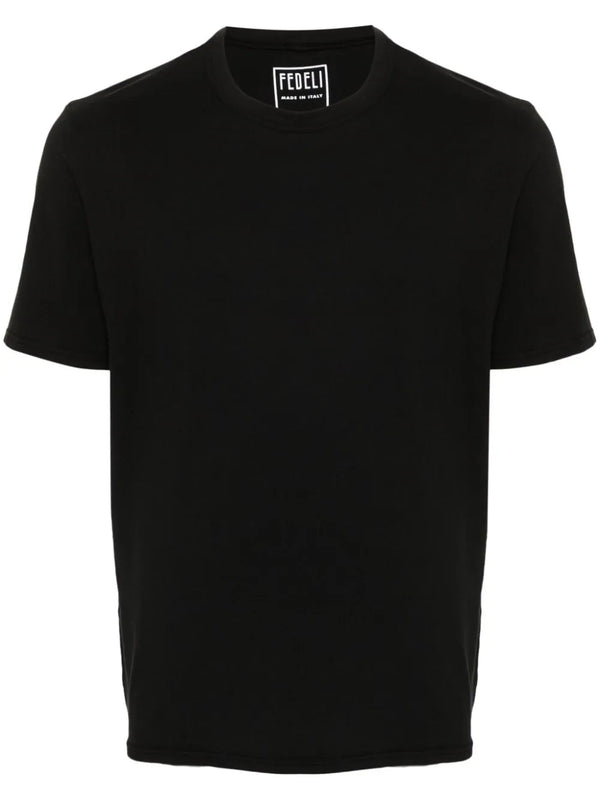 Fedeli Cotton 98% t-shirt in black