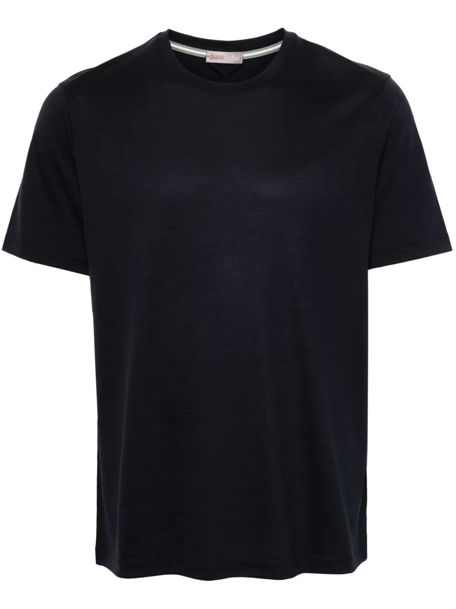 Herno Wool 100% t-shirt in navy