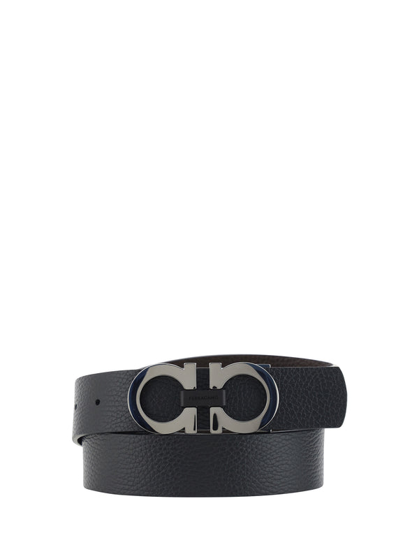 Ferragamo 100% Calf Leather Bos Taurus belt in black