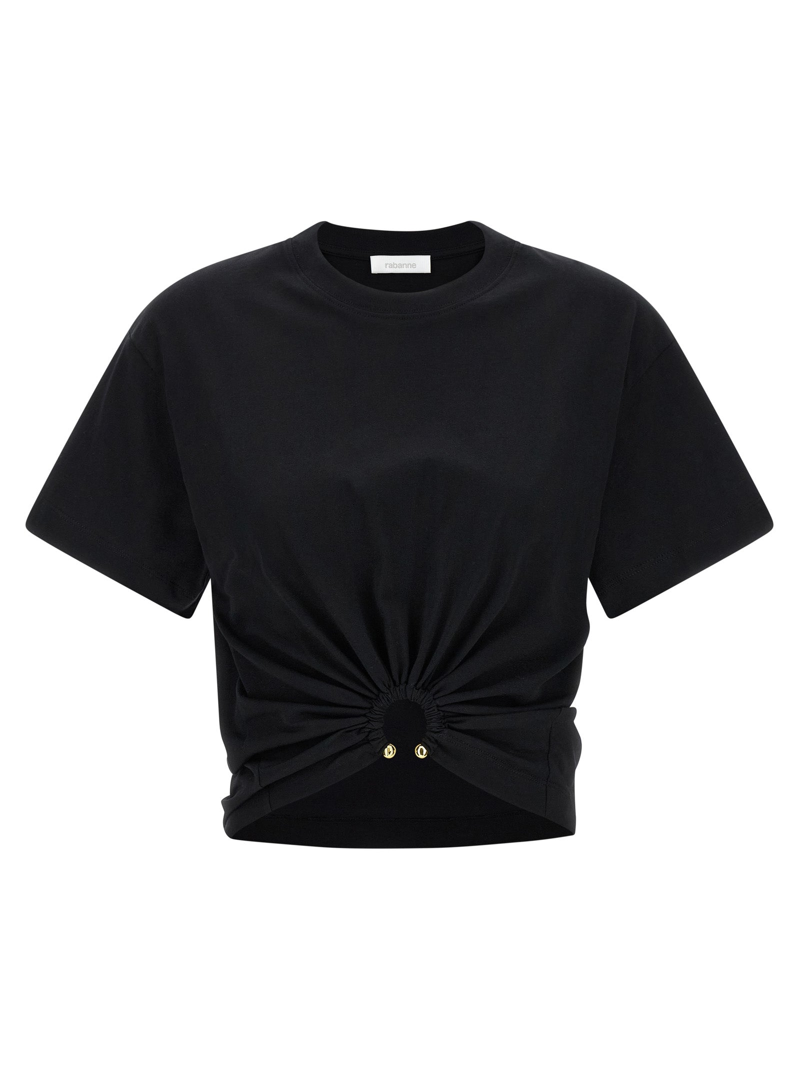 Piercing T-shirt Black Cotton