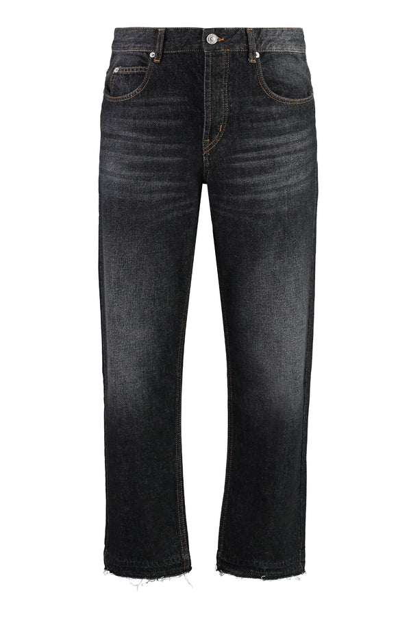 Isabel Marant Jelden 5-Pocket Straight-Leg Jeans Black Polyester Regular &