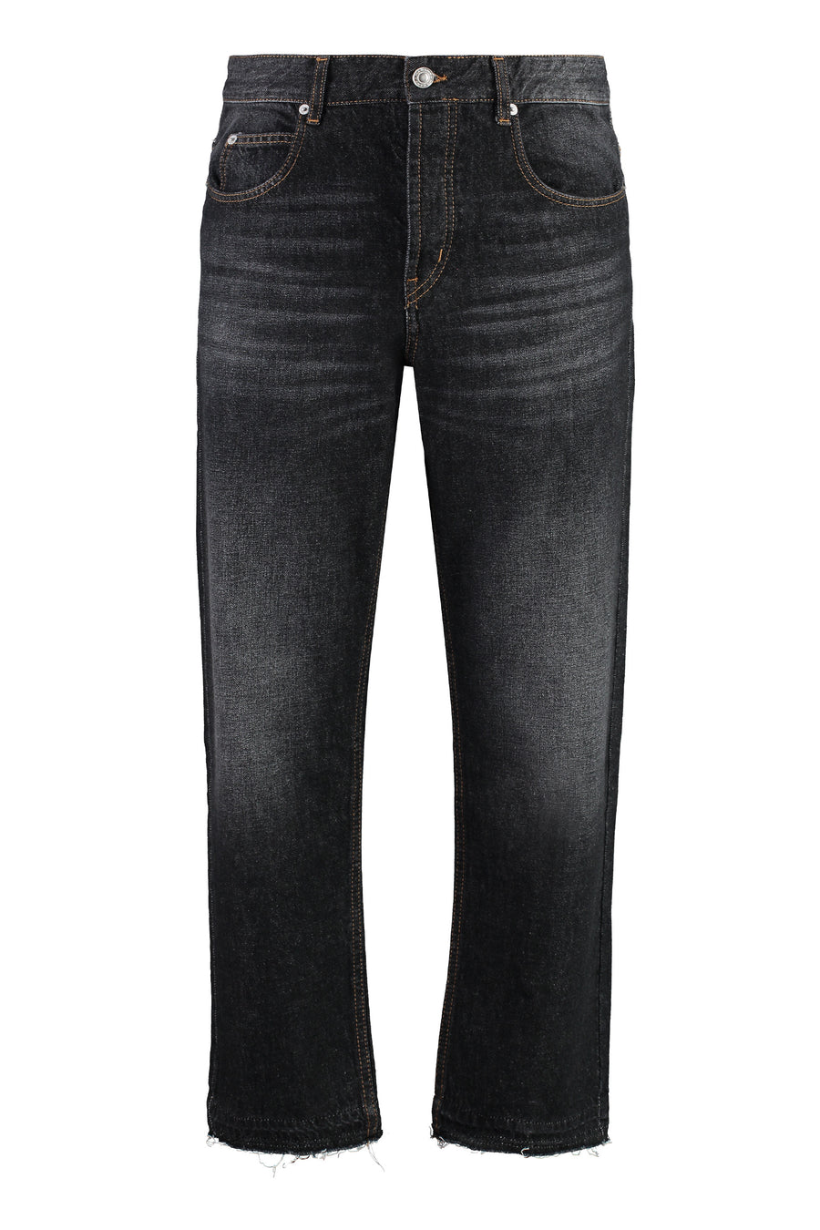 Isabel Marant Jelden 5-Pocket Straight-Leg Jeans Black Polyester Regular &