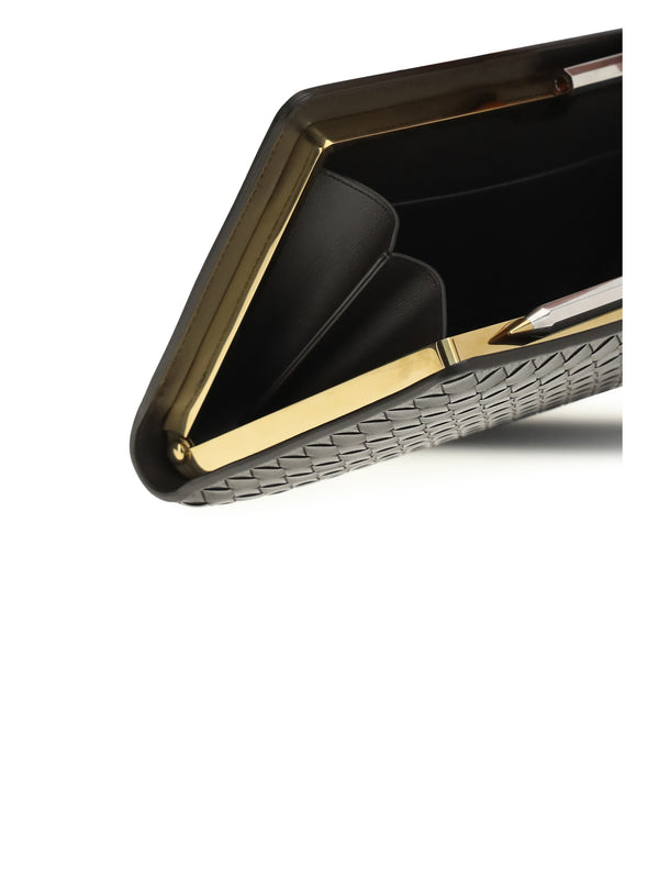Clutch Agenda Espresso Lambskin Espresso-brass V-si Leather Wallets & Purses