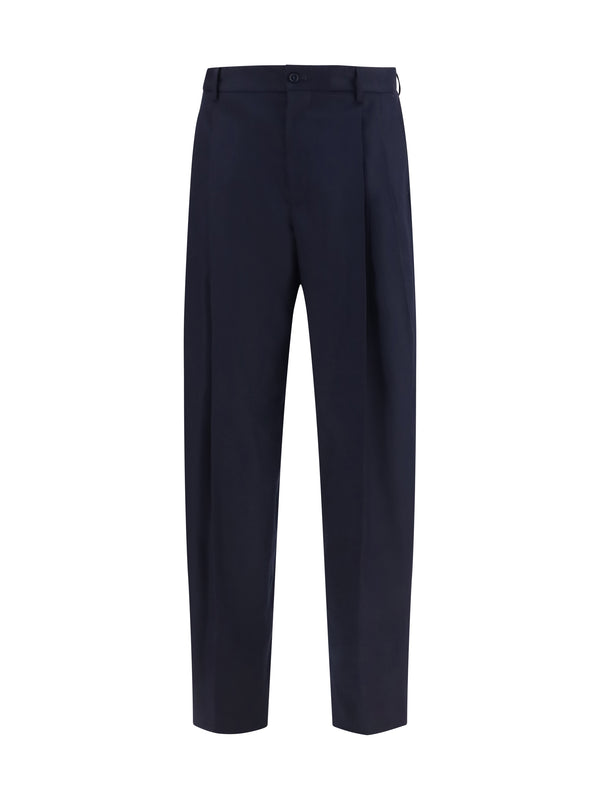 Dolce & Gabbana 99% Merino wool trousers in navy