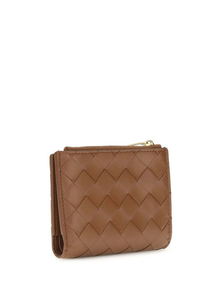 Wallet Intrecciato Lambskin Tannin-Gold & Purses