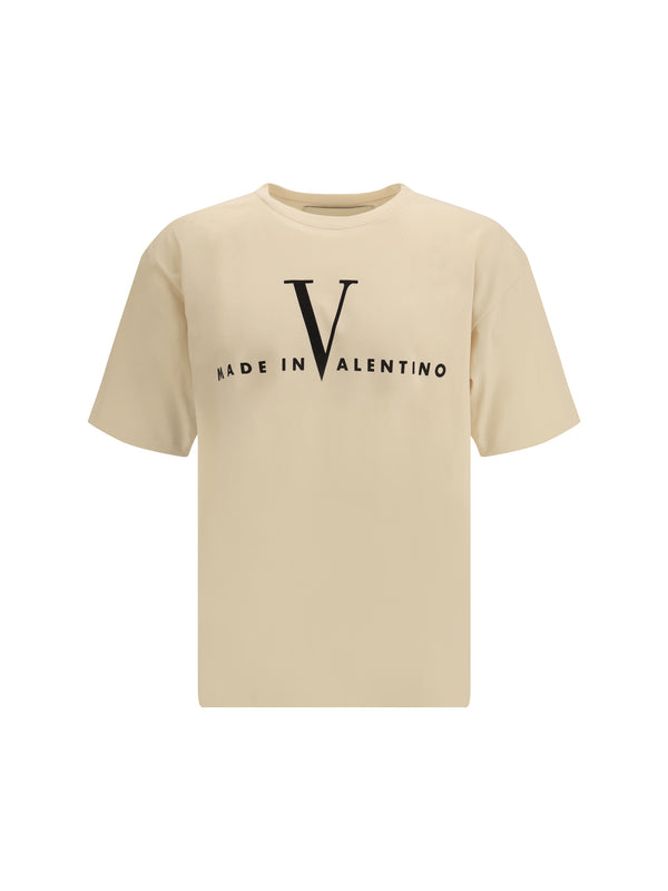 Cotton T-Shirt Cream-Black Cream/black T-shirts