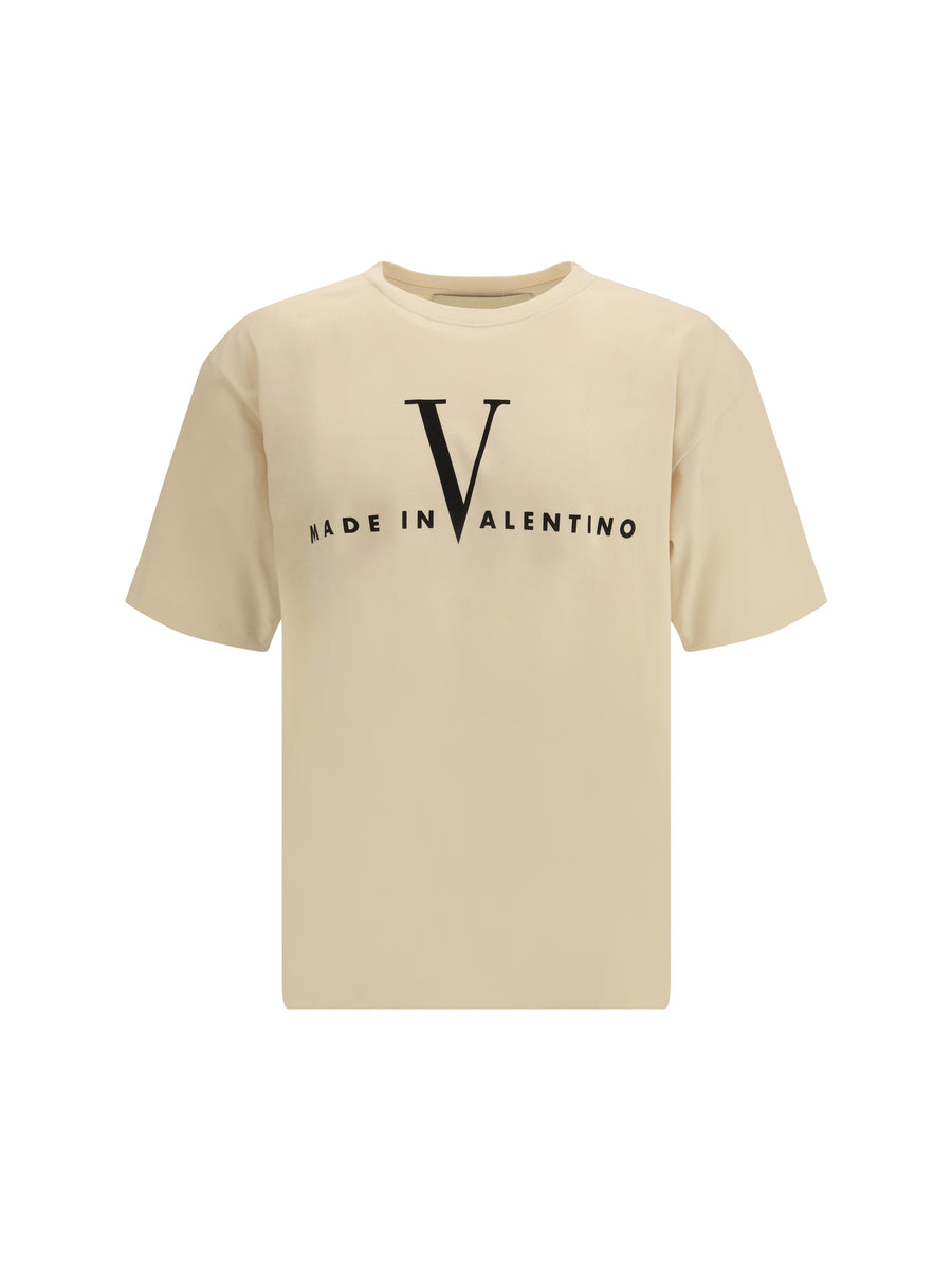 Cotton T-Shirt Cream-Black Cream/black T-shirts