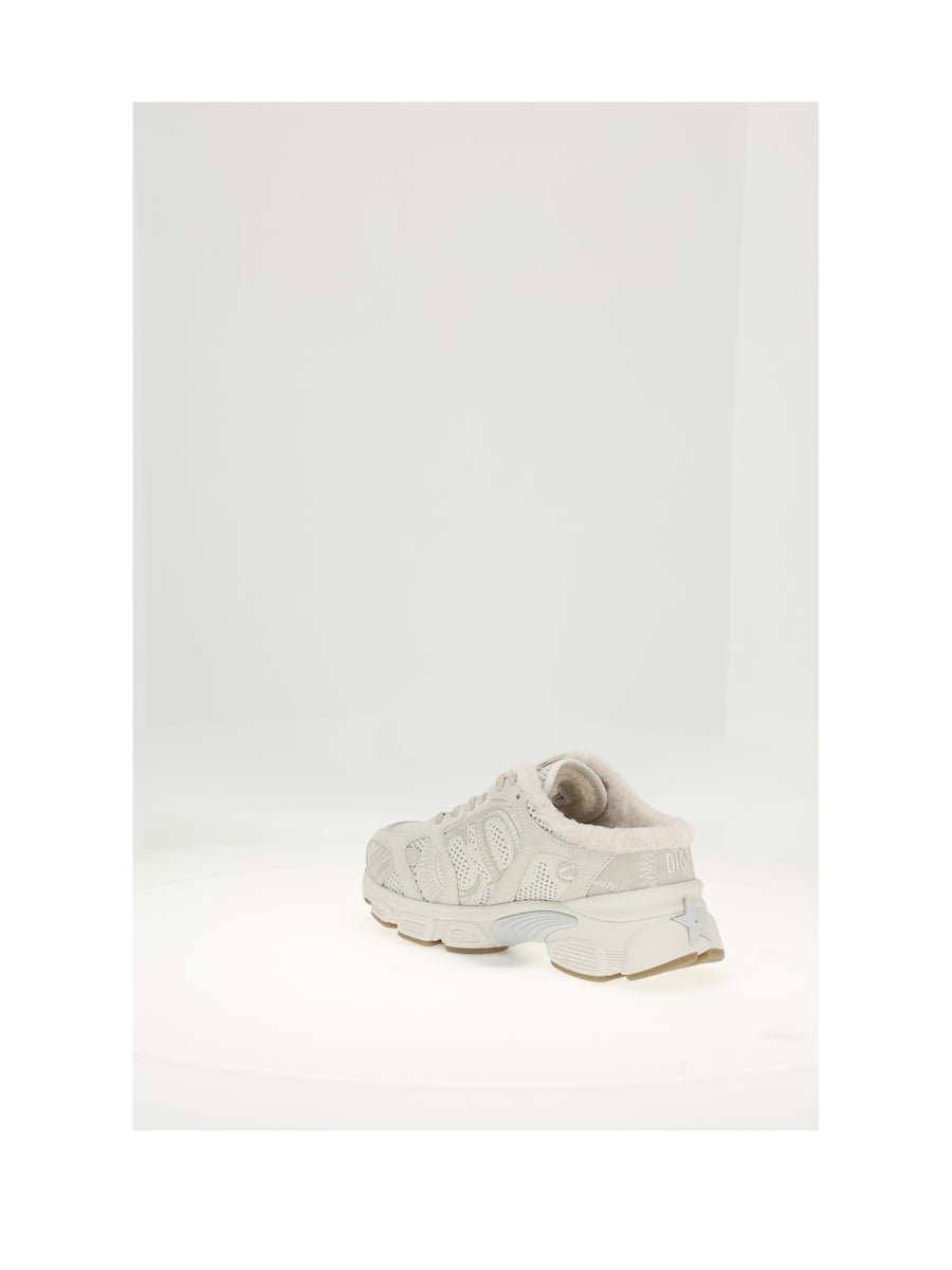 White Sneakers - Calf Leather Upper Bos Taurus Trainers