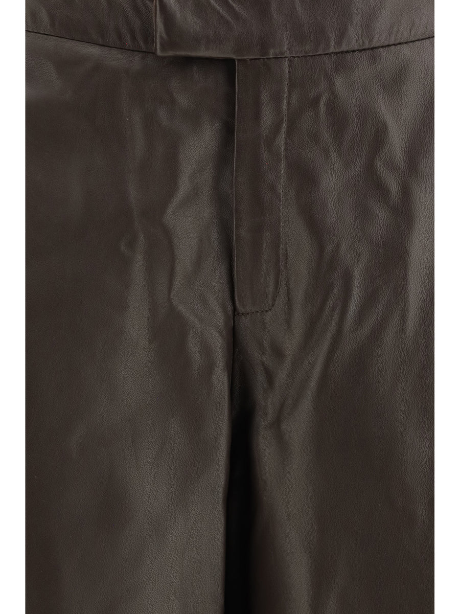 Leather Trousers Coffee Bean