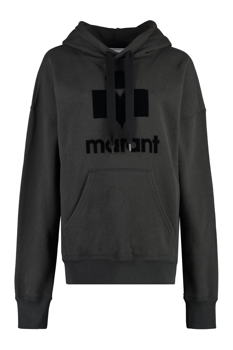 Isabel Marant Mansel Logo Cotton Hoodie Green Polyester Hoodies