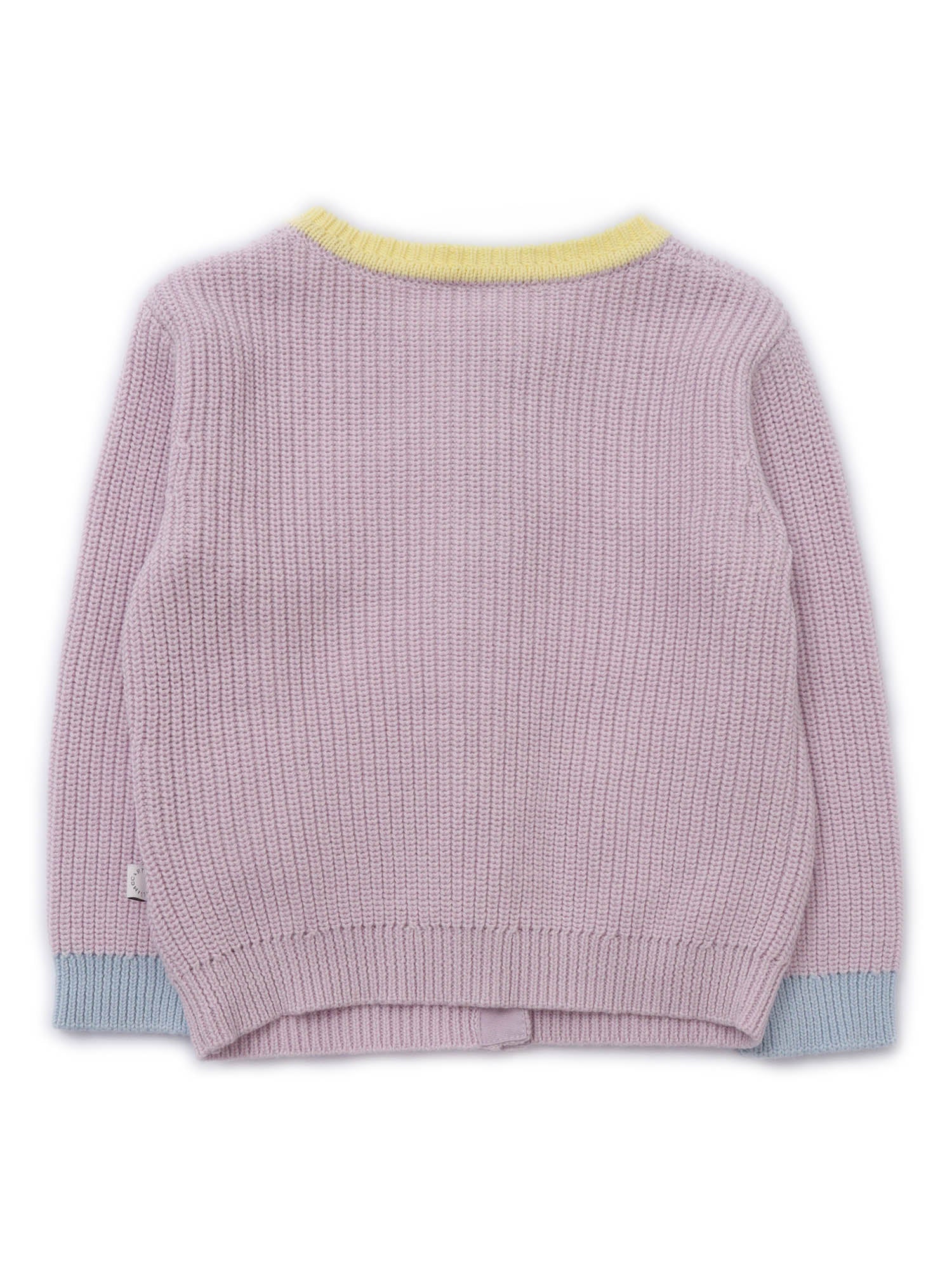 KNIT CARDIGAN Purple Cotton