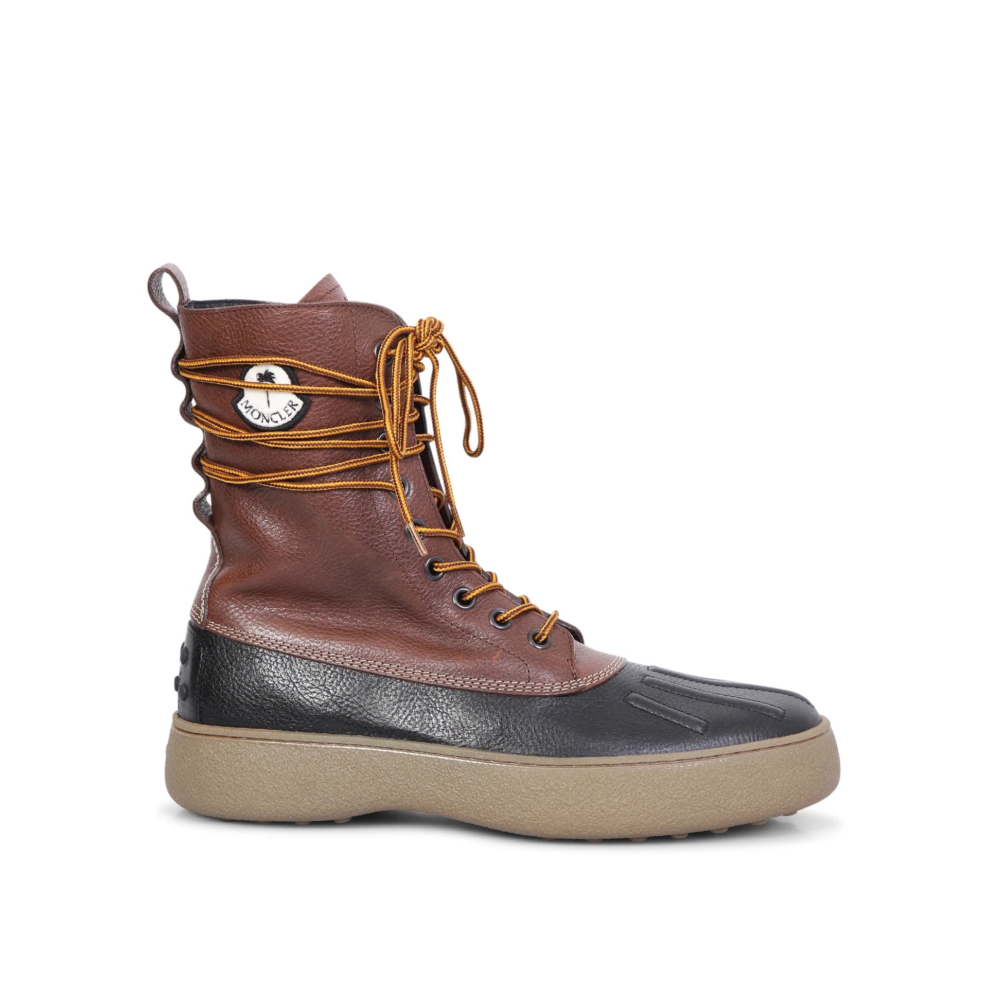 Tods X Moncler Palm Angels Leather Boots Brown Calf