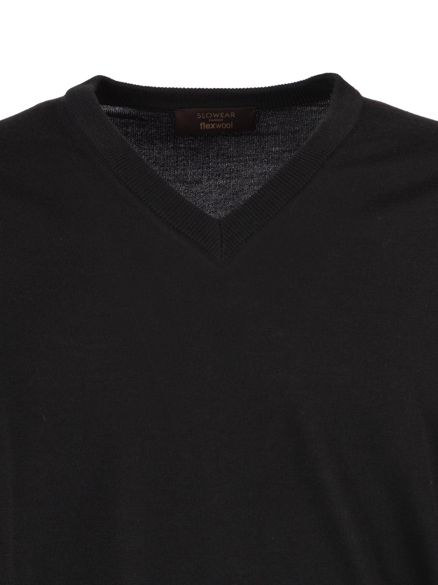 V Neck Sweater Green Virgin Wool Polyamide