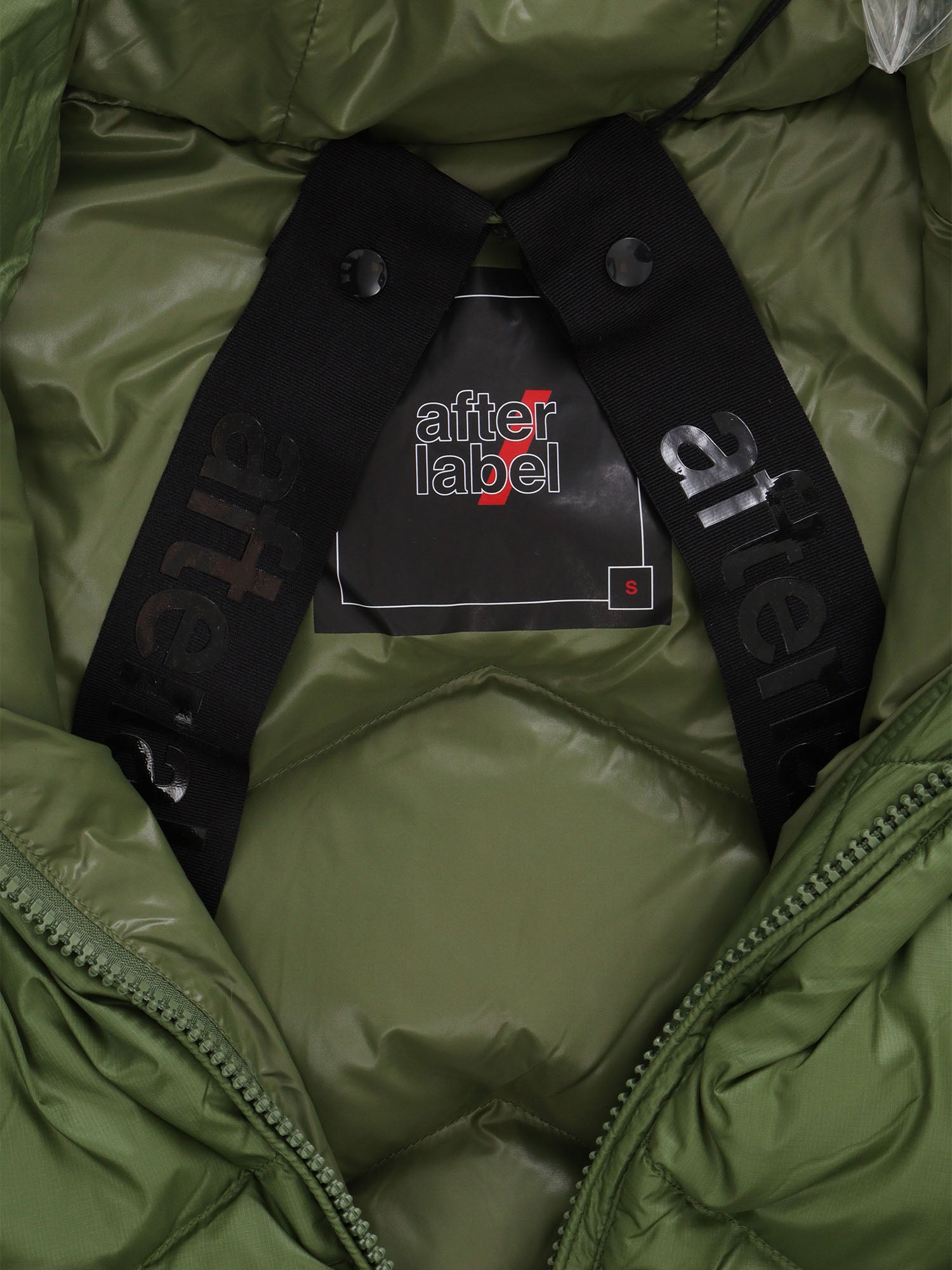 Down Jacket Green Polyamide Short Puffer