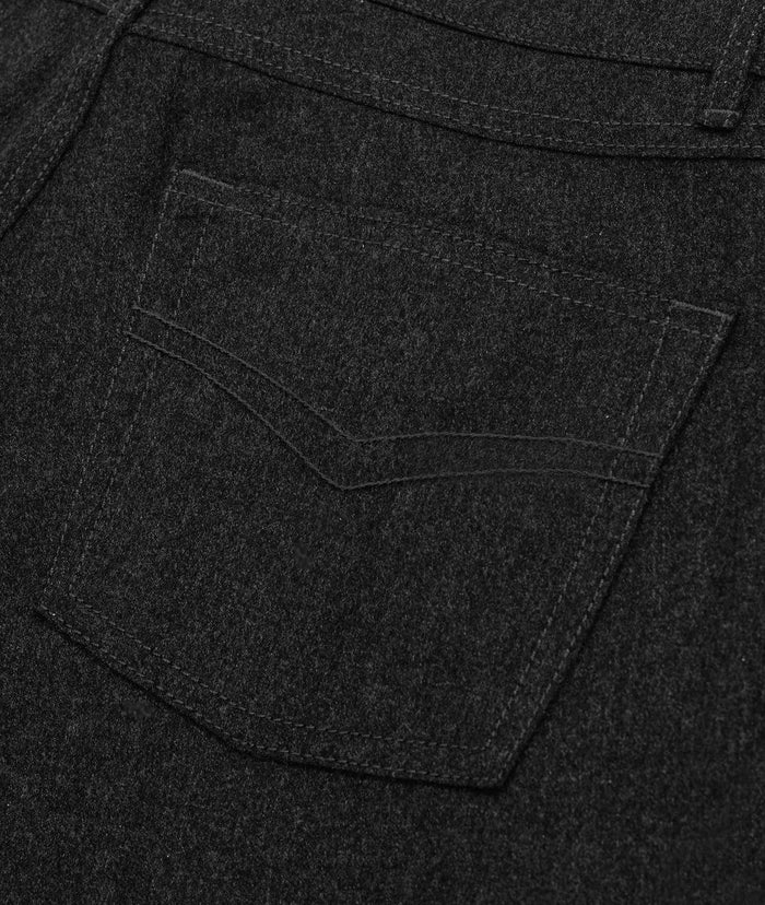 Courmayeur Wool Flannel Trousers Blue Denim