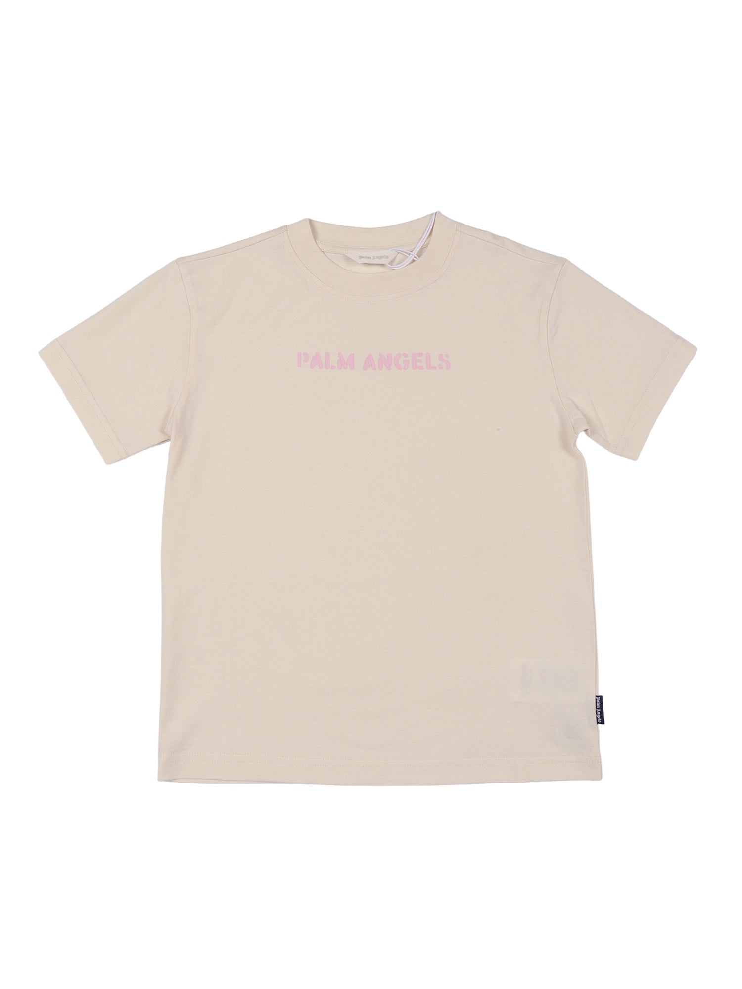 LOGO STAMP REG T-SHIRT S-S GIRL Beige Cotton Short Sleeves