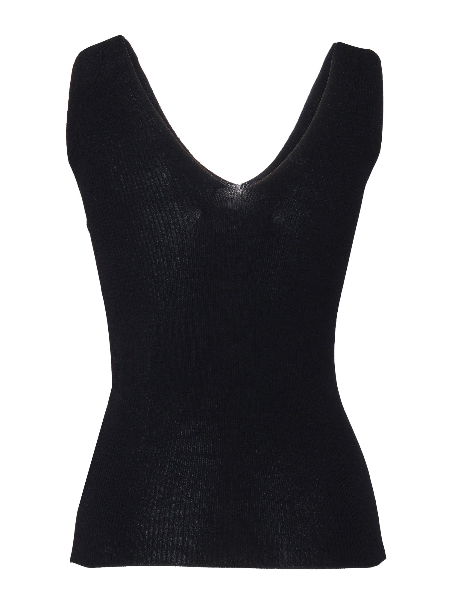 CREWNECK SWEATER SS Black Viscose Nylon Top