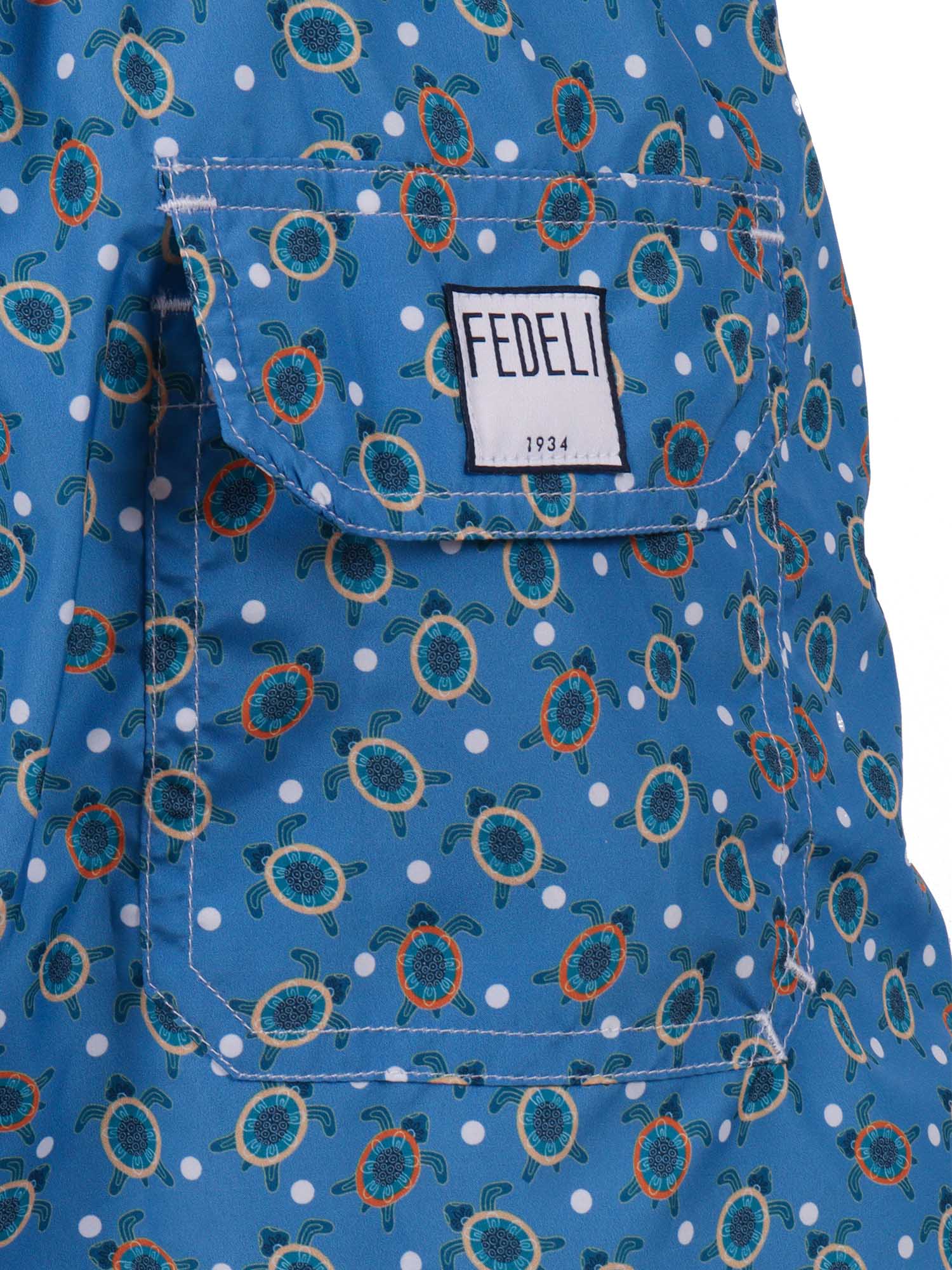 SWIM TROUSERS WOVEN FABRIC MAN Blue Polyester Costume