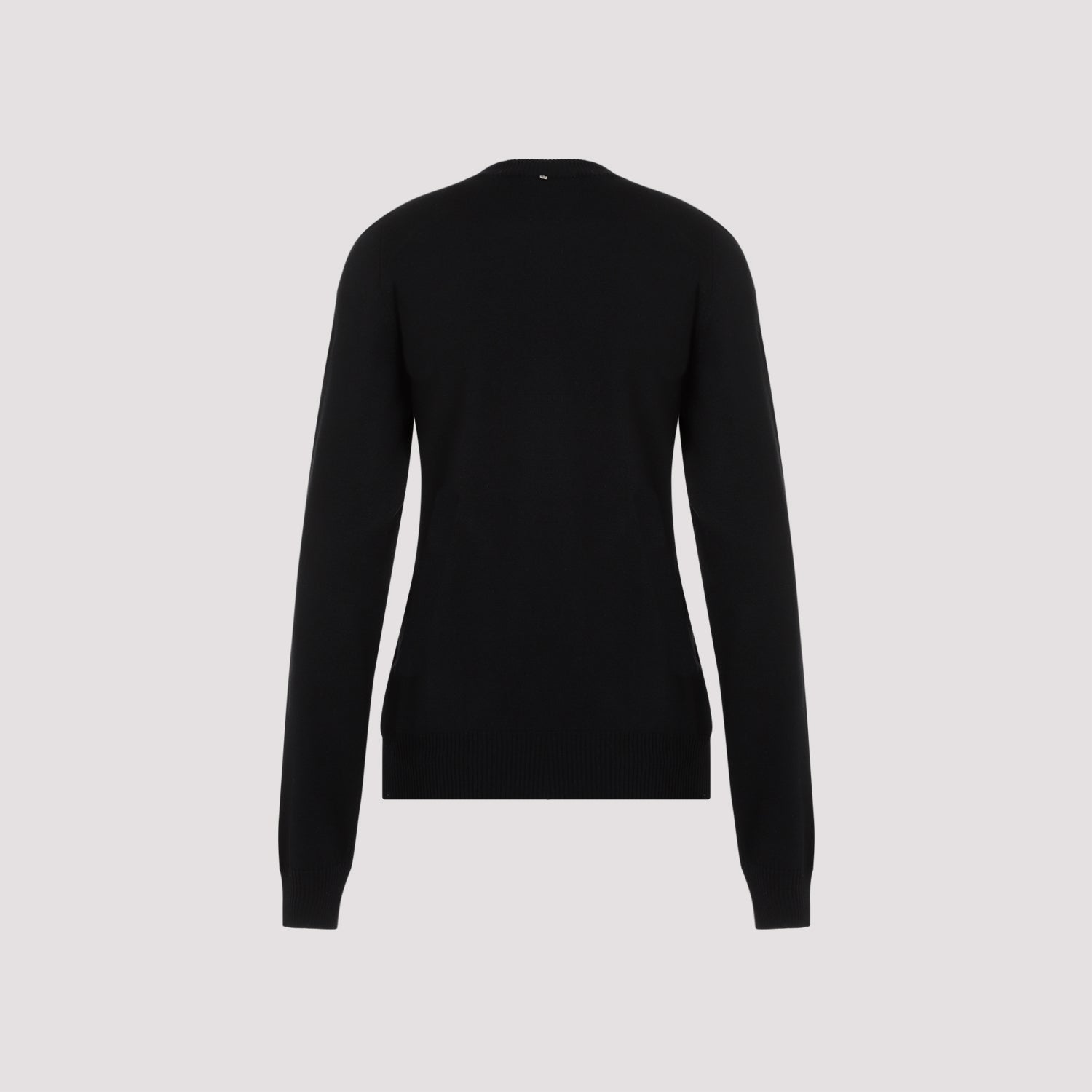 Holiday Cutout Pullover Black Virgin Wool Sweater