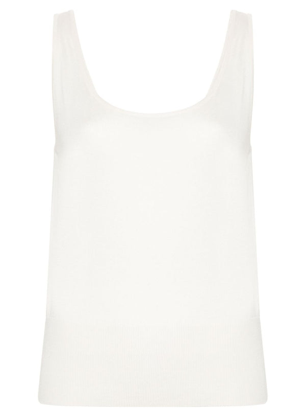 Eleventy Silk 55% tank top in white